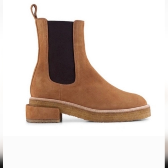 Frame Le Canon Platform Chelsea Boot 41 / 41.5 women’s slip on booties suede tan - Picture 2 of 8